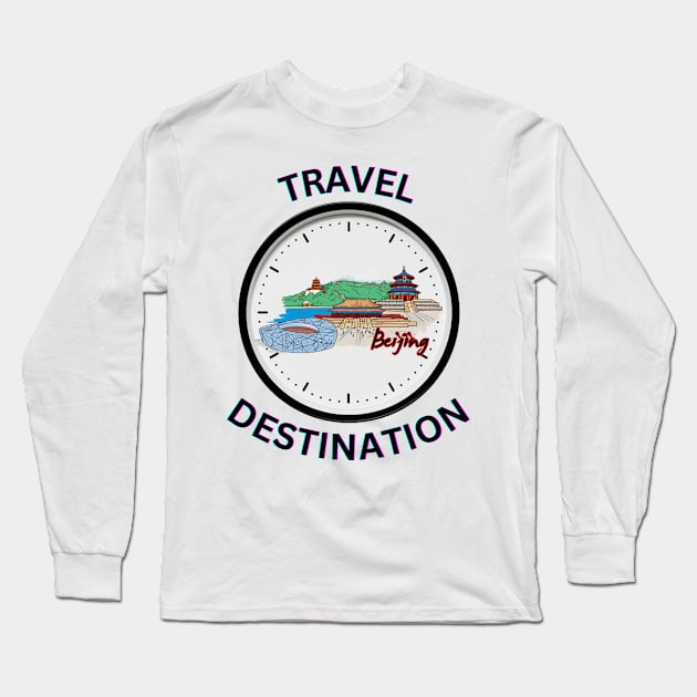 Travel to Beijing Long Sleeve T-Shirt by Voxen X